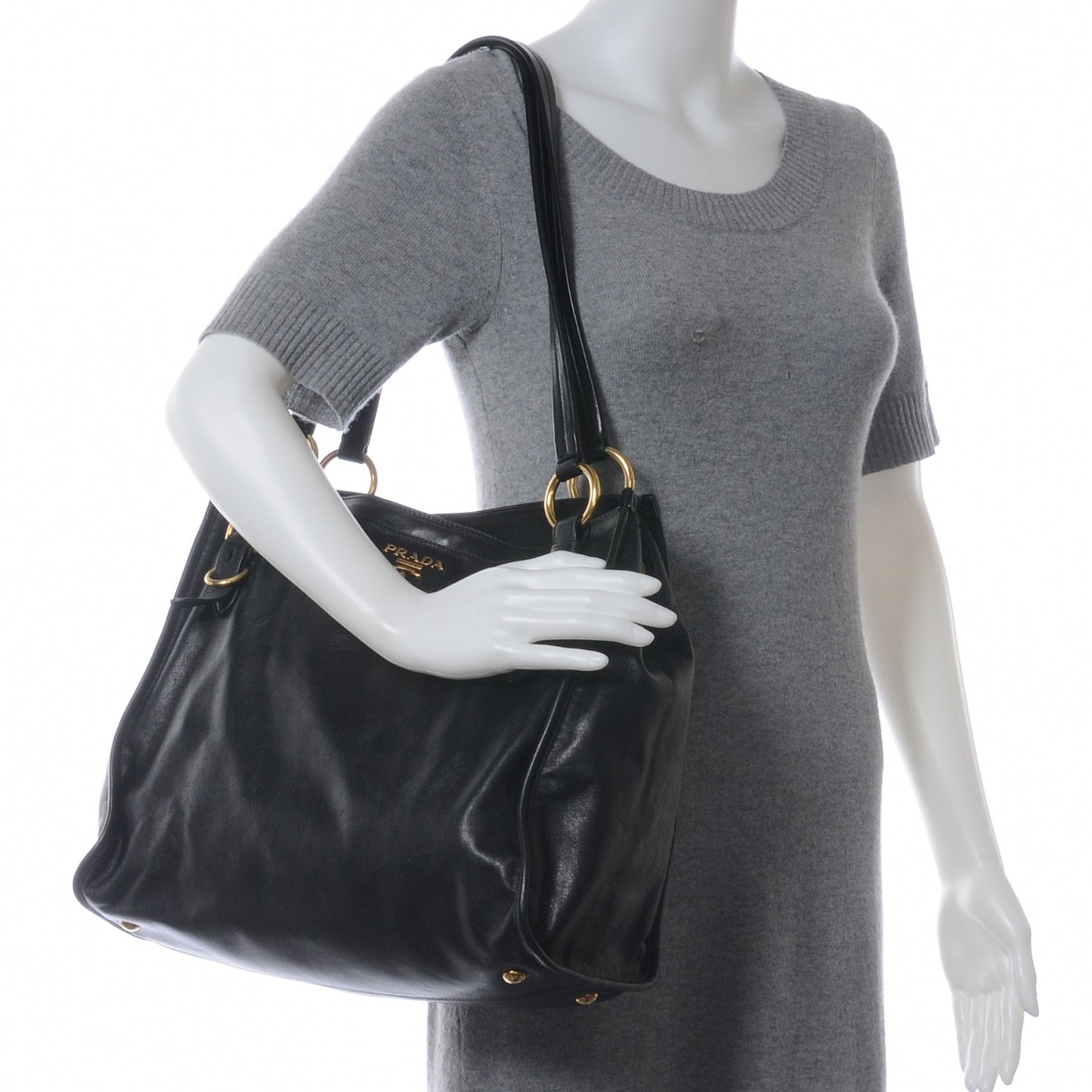 Soft Calf Shoulder Bag Nero Black