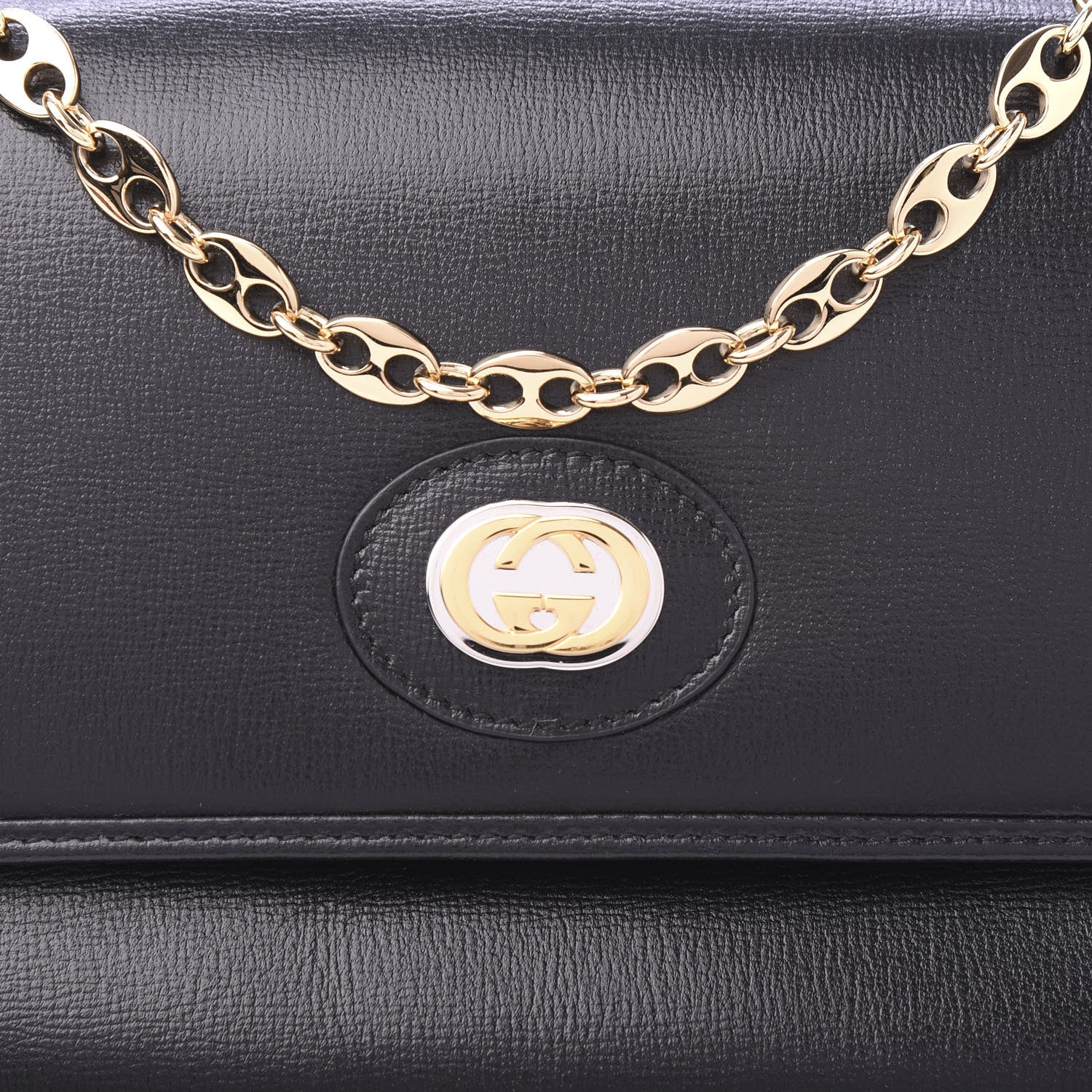 Gucci Azalea Calfskin Small Marina Chain Shoulder Bag Black 10 of 10