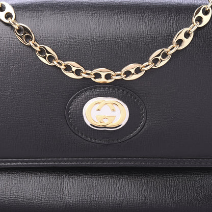 Gucci Azalea Calfskin Small Marina Chain Shoulder Bag Black 10 of 10