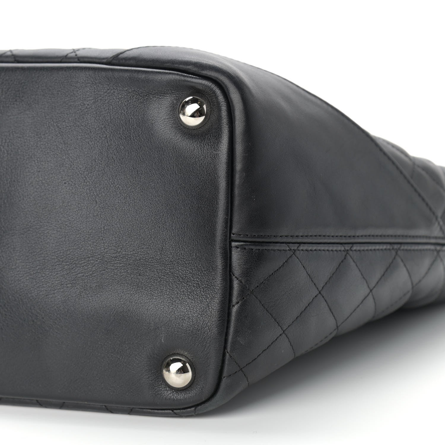 Chanel Calfskin Quilted Large Cambon Tote Black White 9 of 12