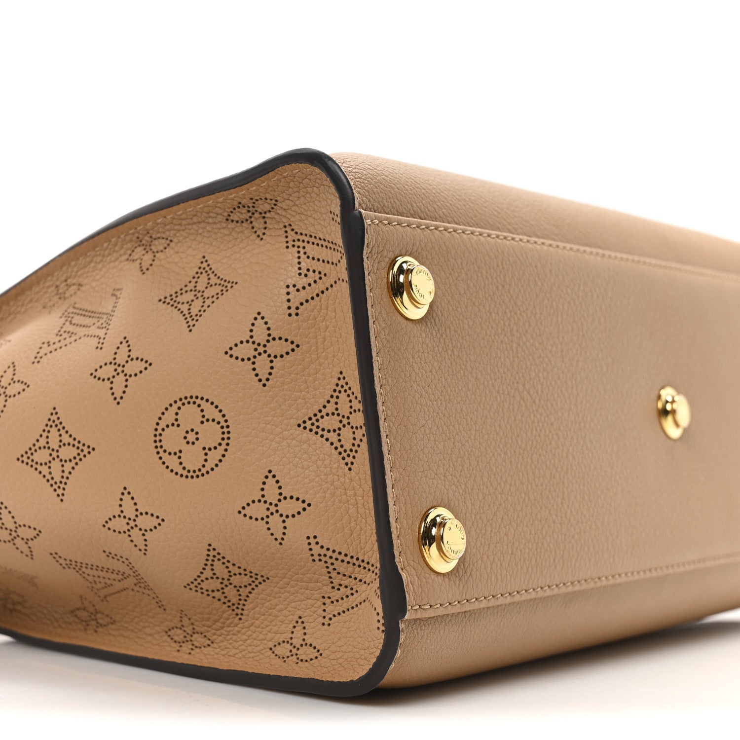 Louis Vuitton Calfskin Snakeskin Monogram On My Side MM Arizona Beige 8 of 9