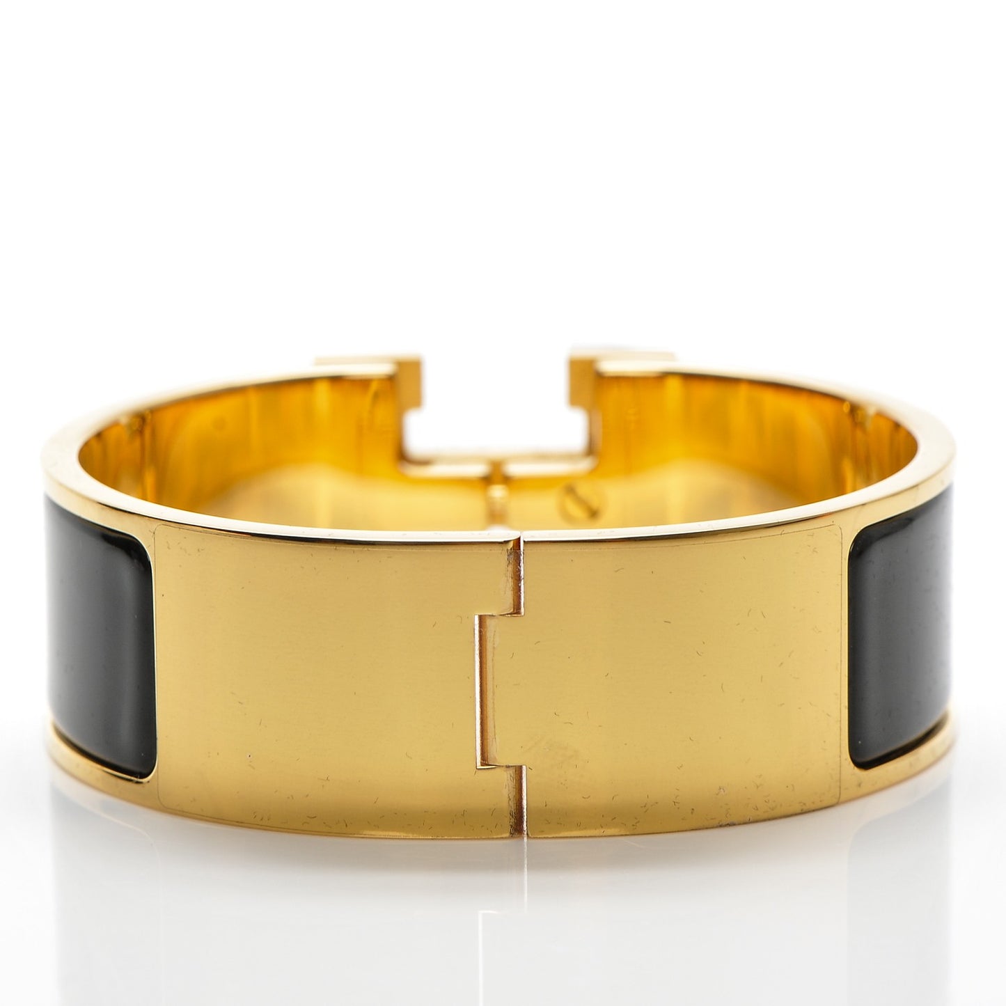 Enamel Wide Clic Clac H Bracelet PM Black