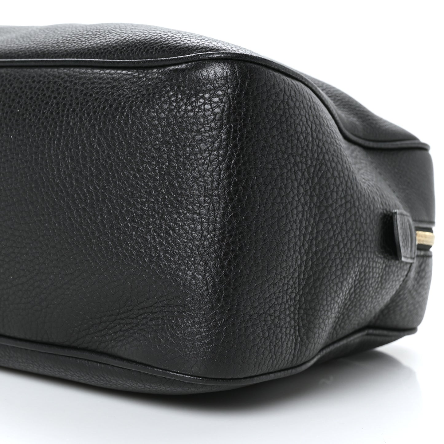 Pebbled Calfskin Medium Soho Bowler Black