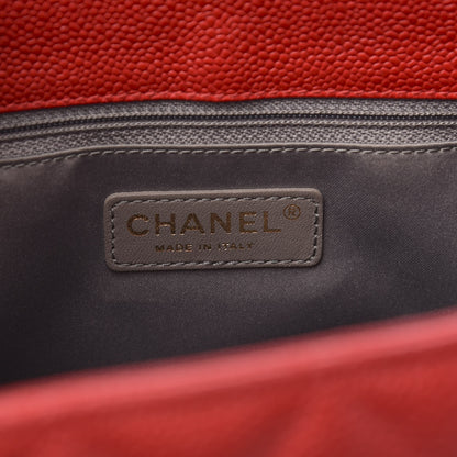 Chanel Caviar Quilted Grand Shopping Tote GST Red 5 of 11