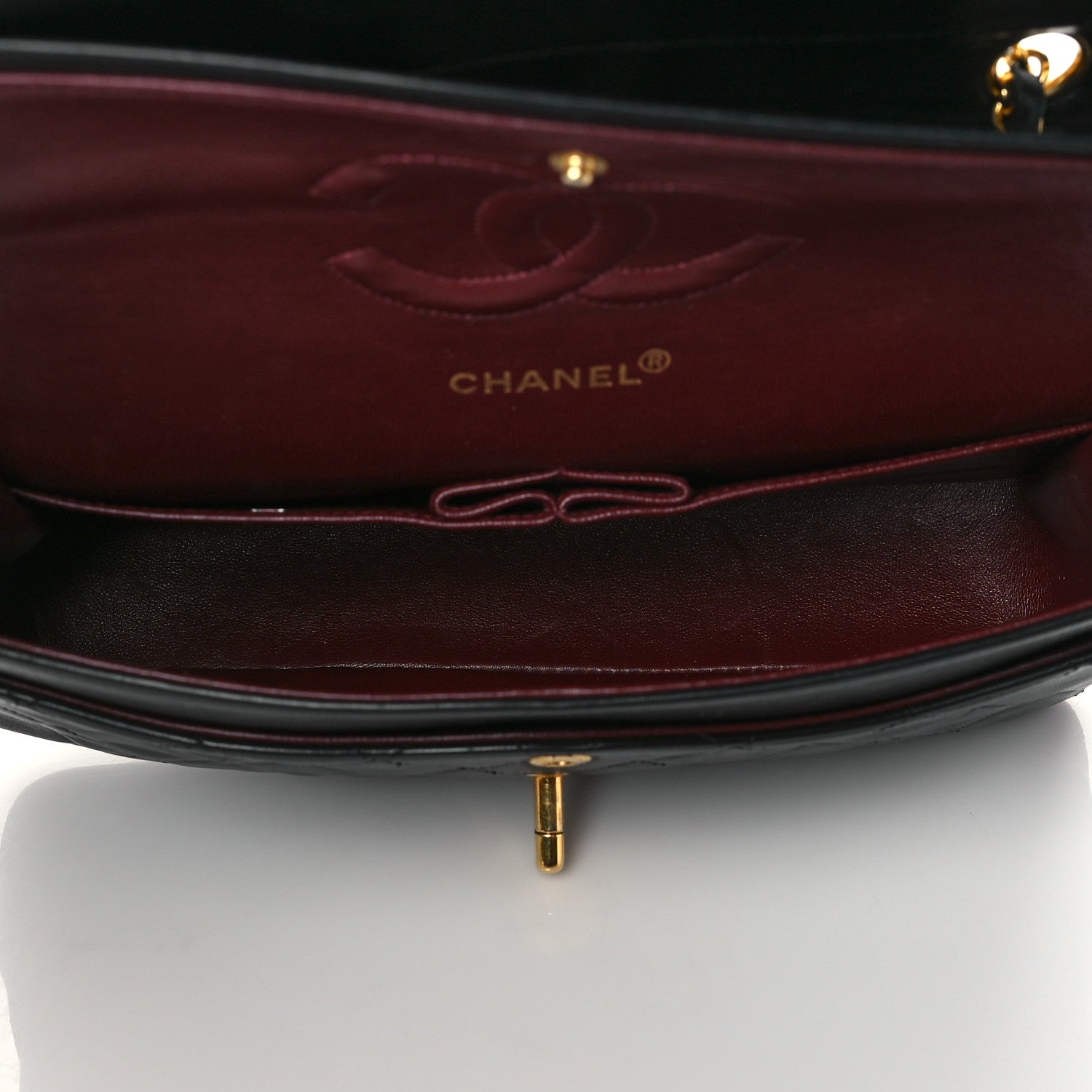 Chanel Lambskin Quilted Medium Double Flap Black 5 of 10