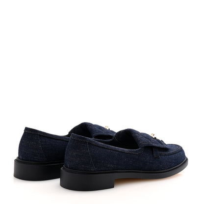 Chanel Denim CC Turnlock Loafers 41.5 Dark Blue 5 of 11