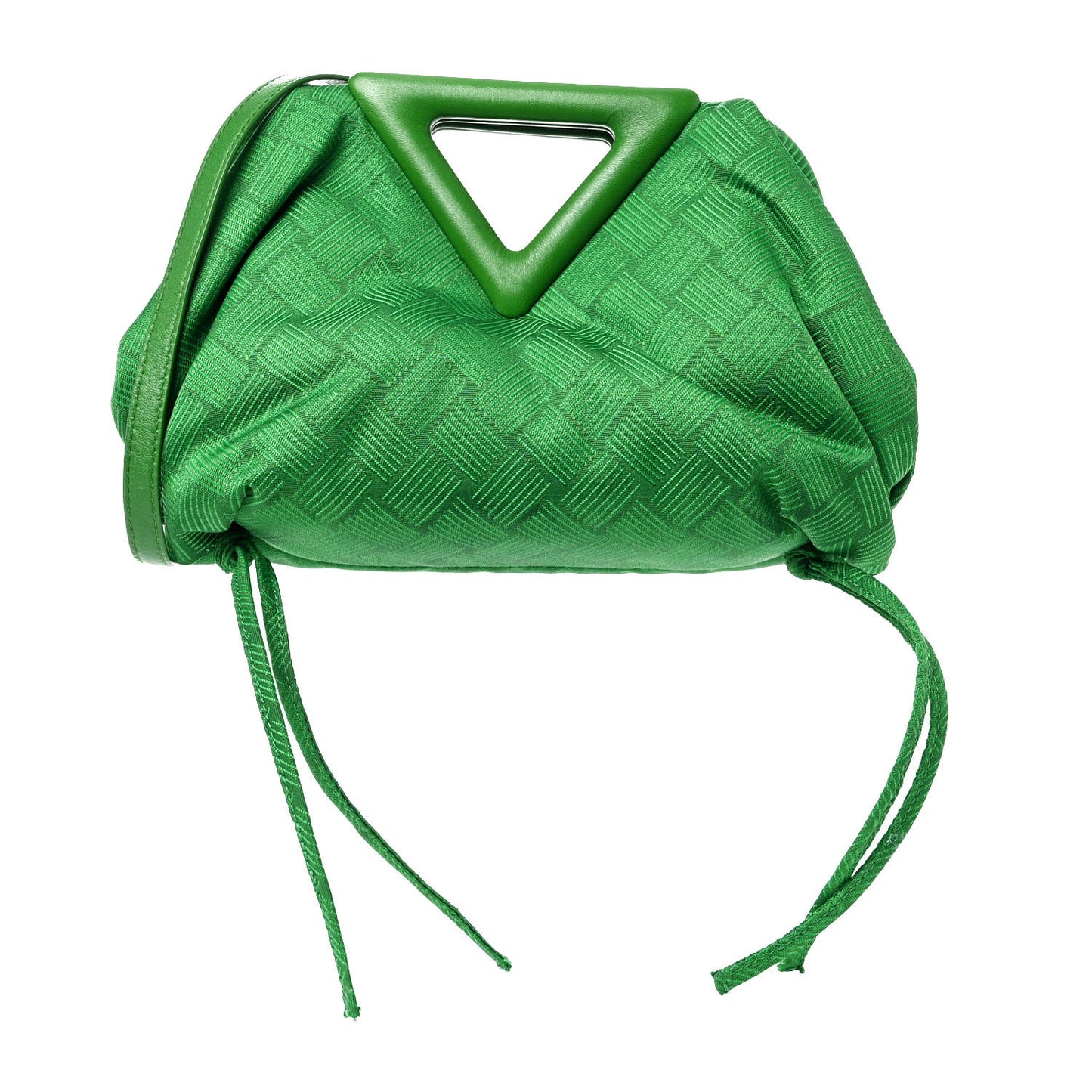 Nylon Jacquard Small The Point Triangle Bag Parakeet