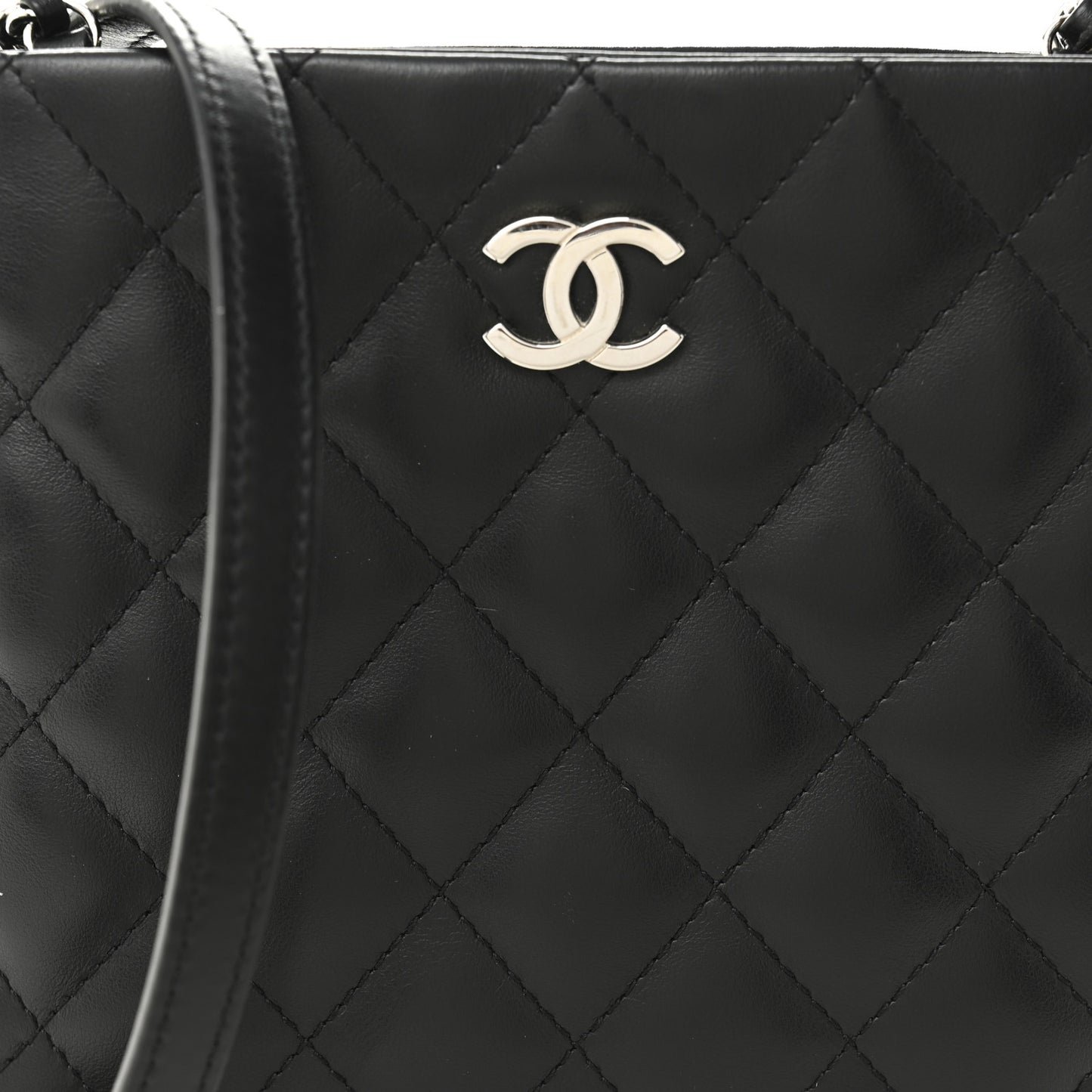 Lambskin Quilted Crossbody Bag Black