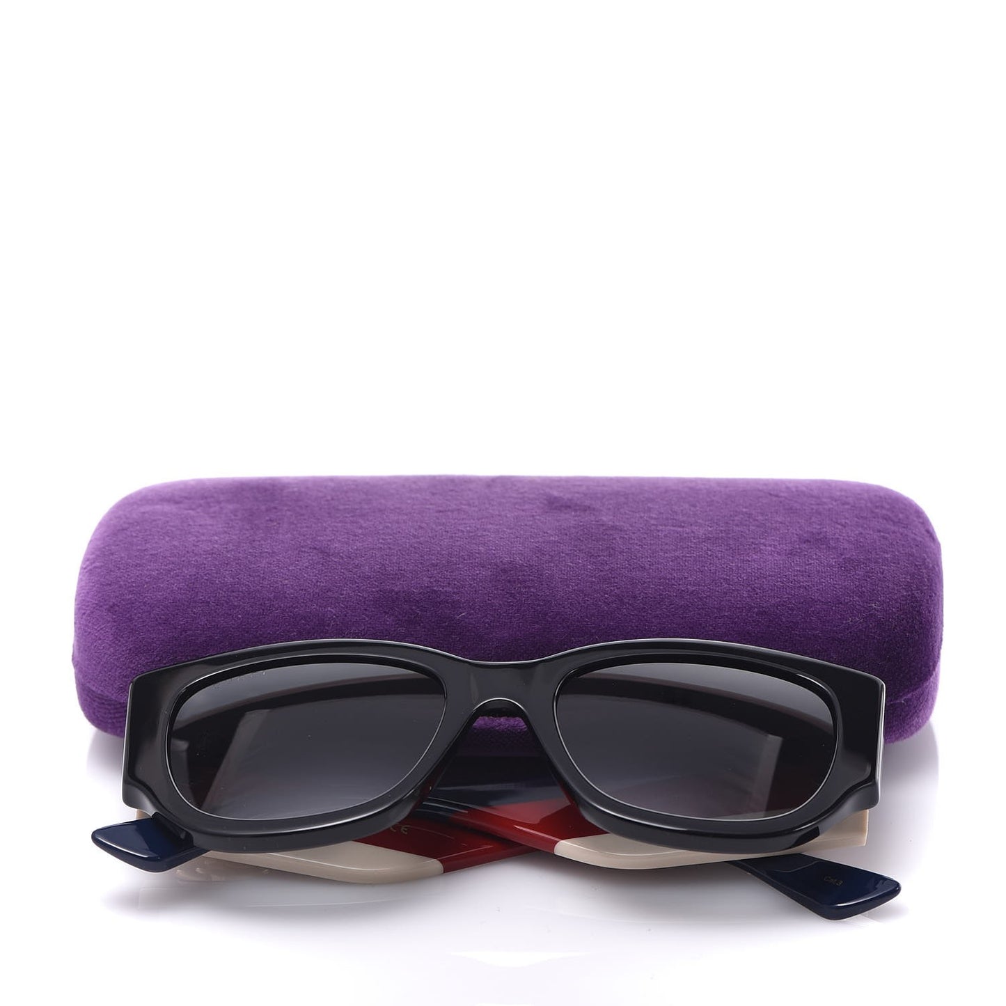 Acetate Web Oversized Frame Rectangle Sunglasses GG0276S Black