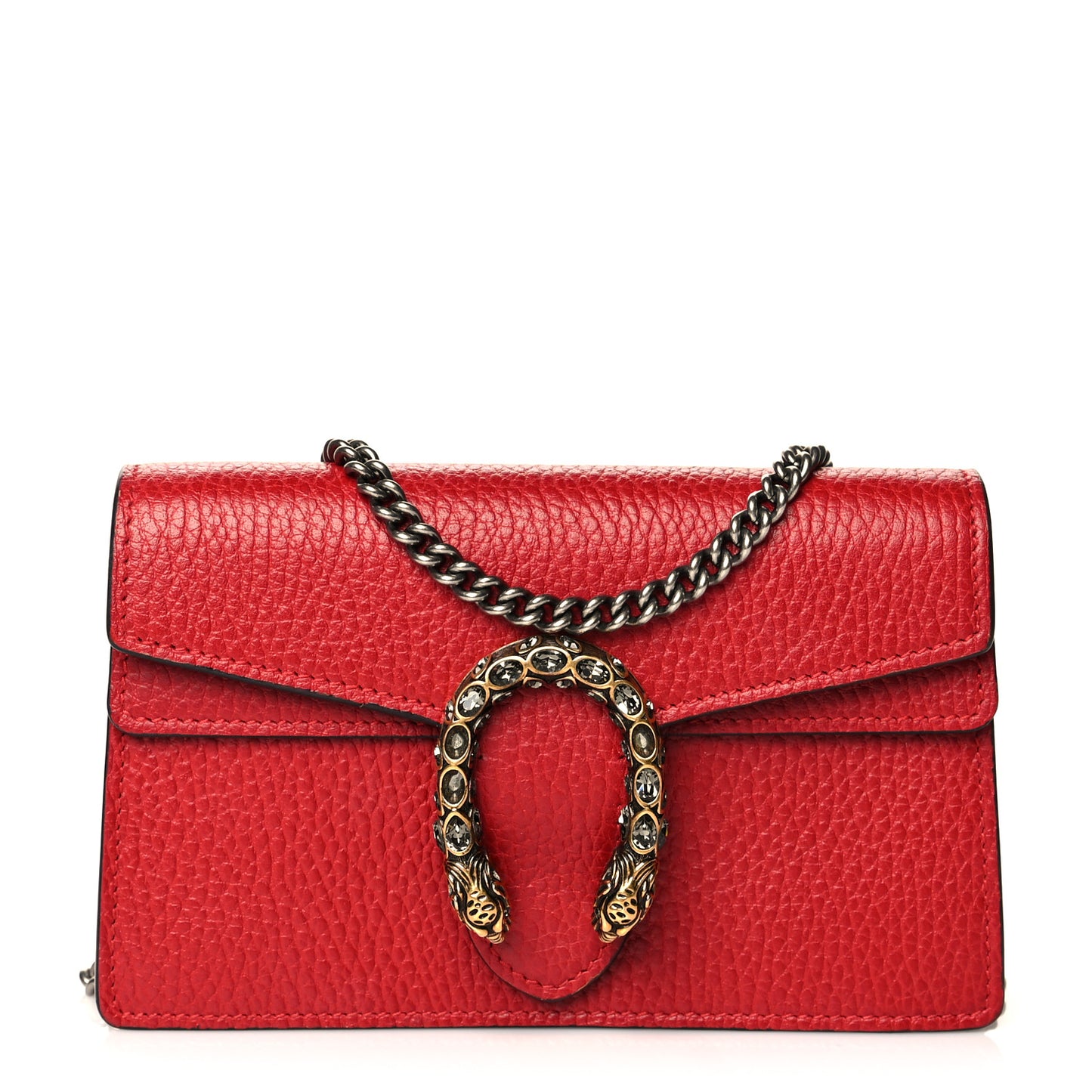 Calfskin Super Mini Dionysus Shoulder Bag Hibiscus Red