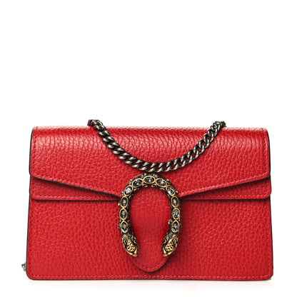 Gucci Calfskin Super Mini Dionysus Shoulder Bag Hibiscus Red 1 of 10
