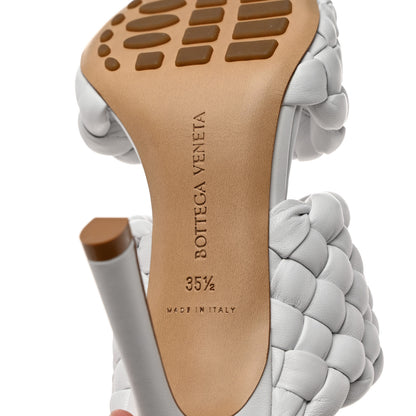 Bottega Veneta Nappa Twisted Padded Intrecciato Curve Slide Sandals 35.5 Optic White 6 of 8