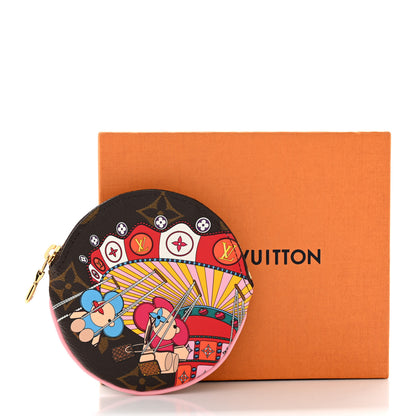 Louis Vuitton Monogram 2020 Christmas Animation Swing Ride Round Coin Purse Pink Poppy 8 of 8