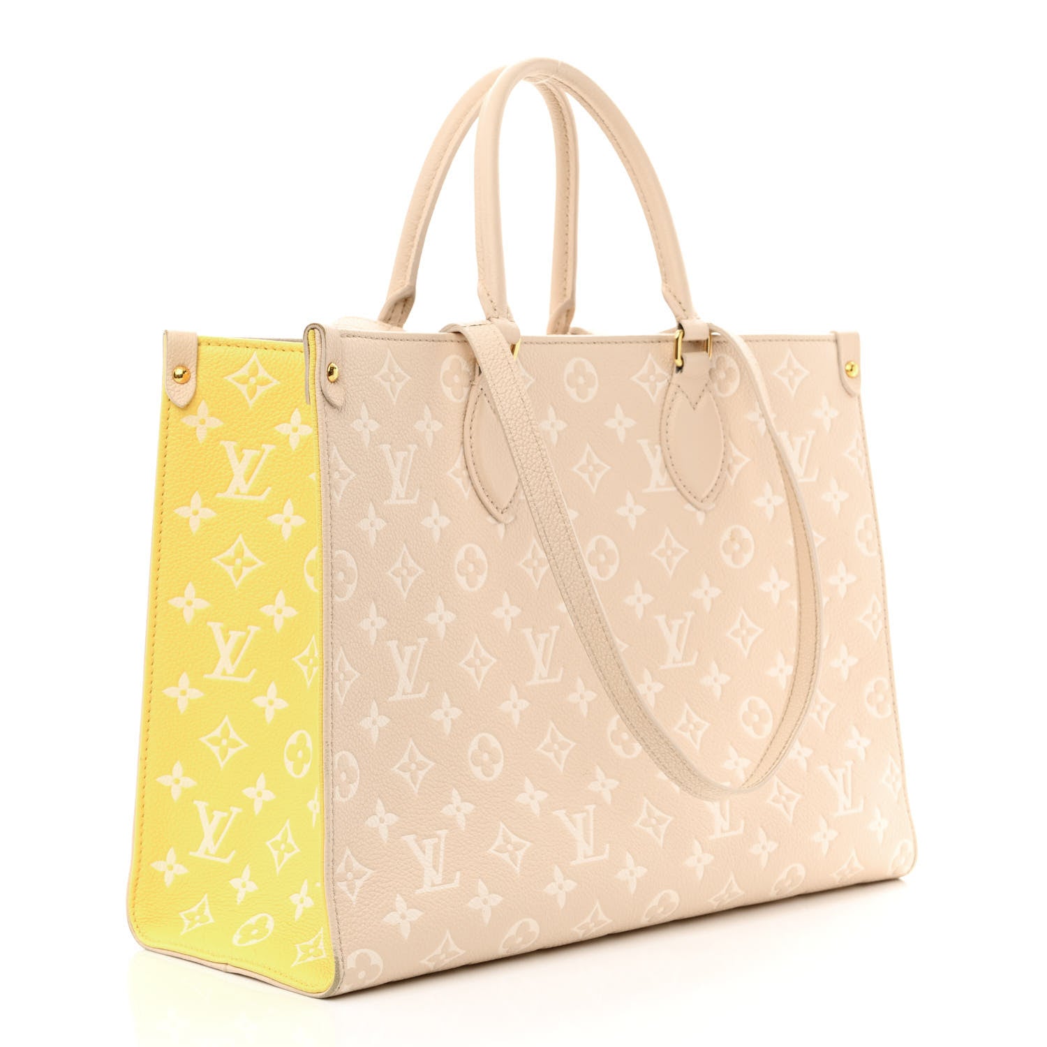 Louis Vuitton Empreinte Monogram Spring In The City Onthego MM Beige Pink Yellow 3 of 9