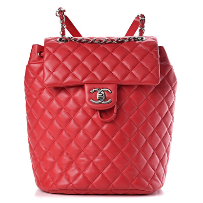 Chanel Lambskin Quilted Small Urban Spirit Backpack Red 1 of 17