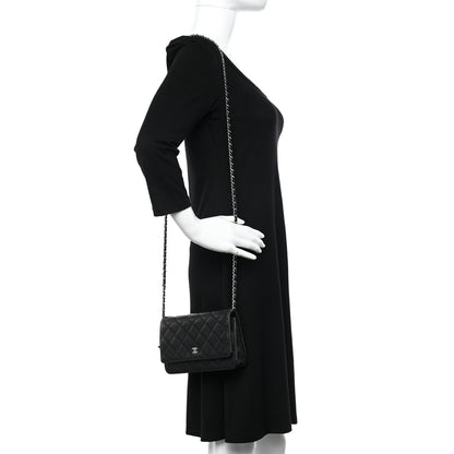 Chanel Caviar Quilted Wallet on Chain WOC Black 3 of 11