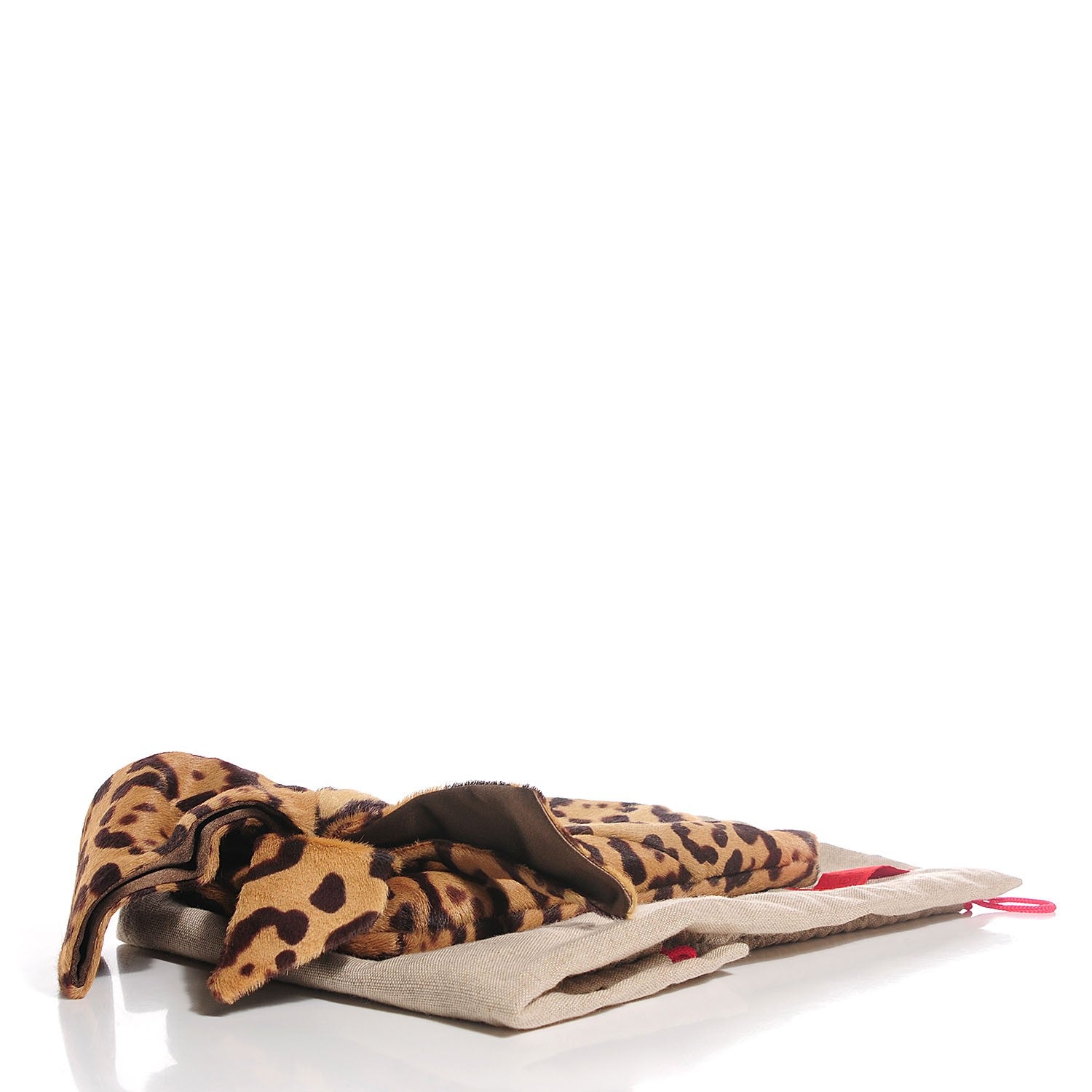 Valentino Garavani Calf Hair Leopard Print Bow Clutch 4 of 6