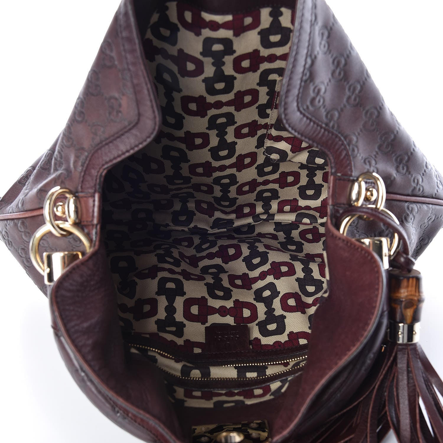 Gucci Guccissima Medium Indy Top Handle Hobo Dark Brown 5 of 9