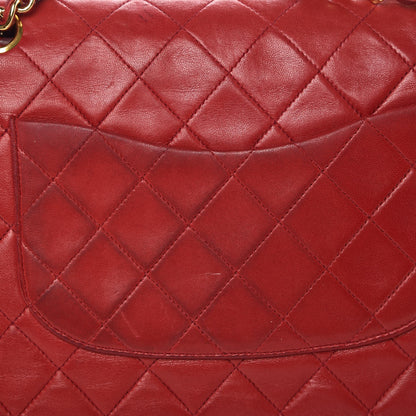 Chanel Lambskin Quilted Medium Double Flap Red 12 of 15
