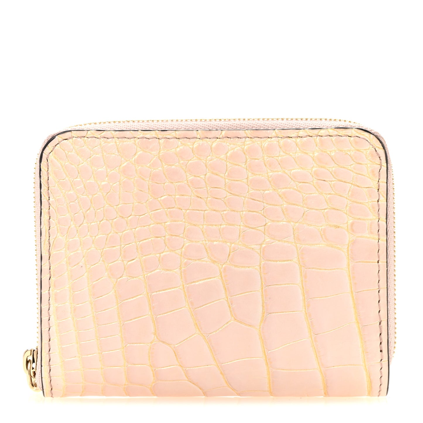Alligator Zippy Coin Purse Pearl