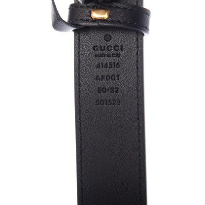 Gucci Calfskin Double G 30mm Belt 80 32 Black 3 of 5
