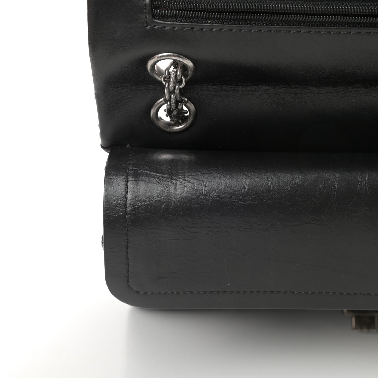 Aged Calfskin Quilted 2.55 Reissue 226 Flap Black
