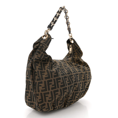 Fendi Zucca Patent Mia Hobo Tobacco 2 of 10