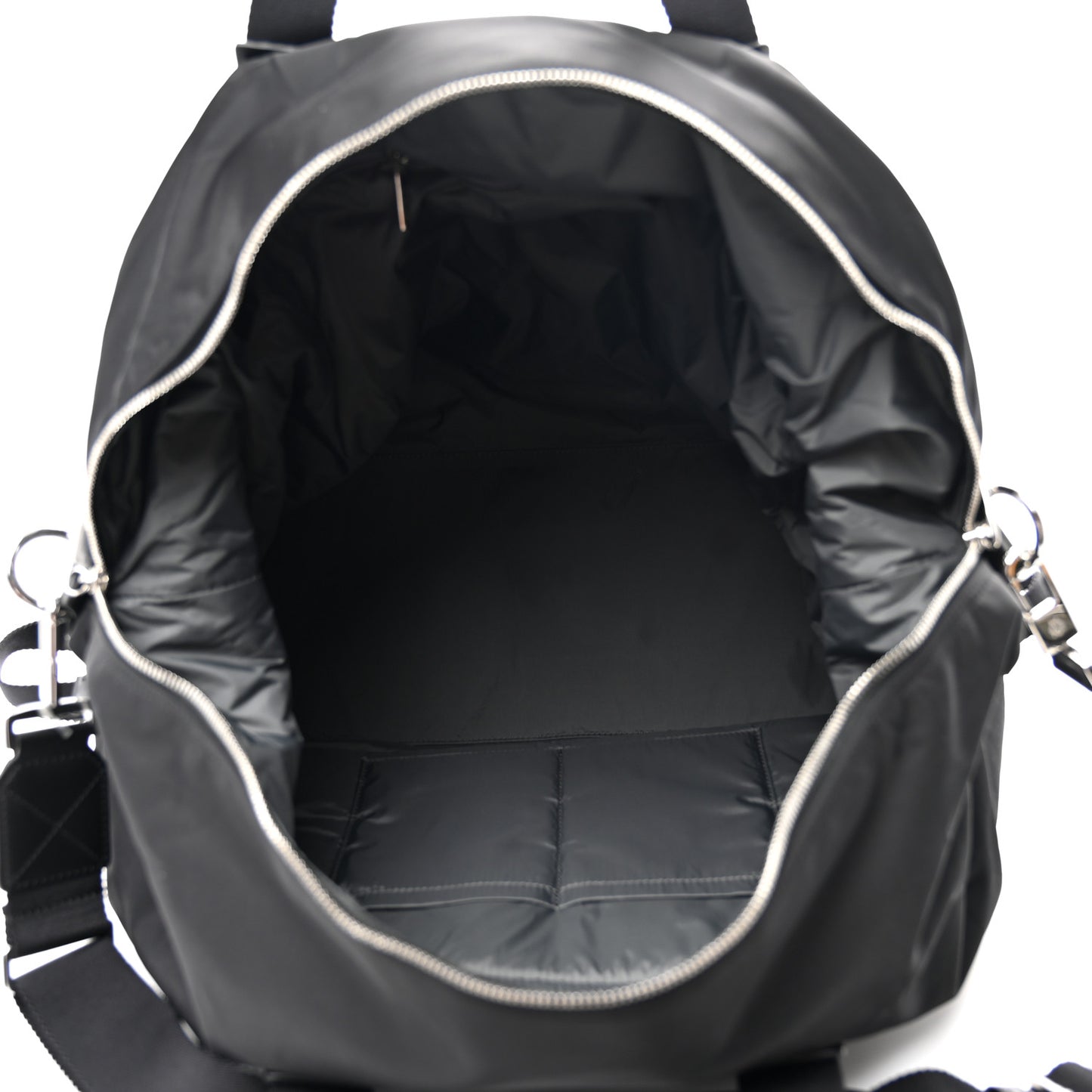 Nylon Signature Duffle  Black