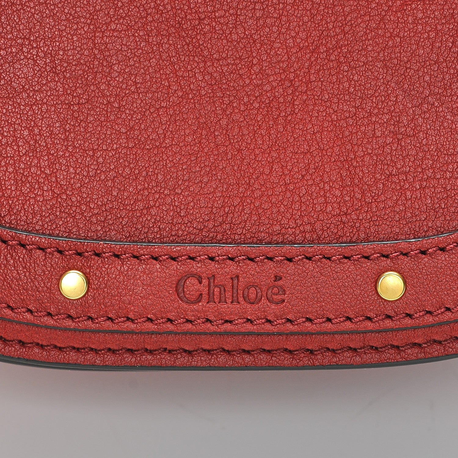 Chloe Calfskin Small Nile Bracelet Bag Intense Red 5 of 11