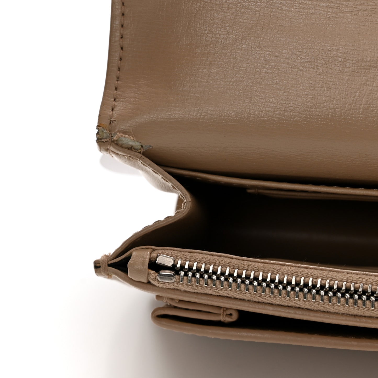 Calfskin Monogram Sunset Chain Wallet Nude Powder