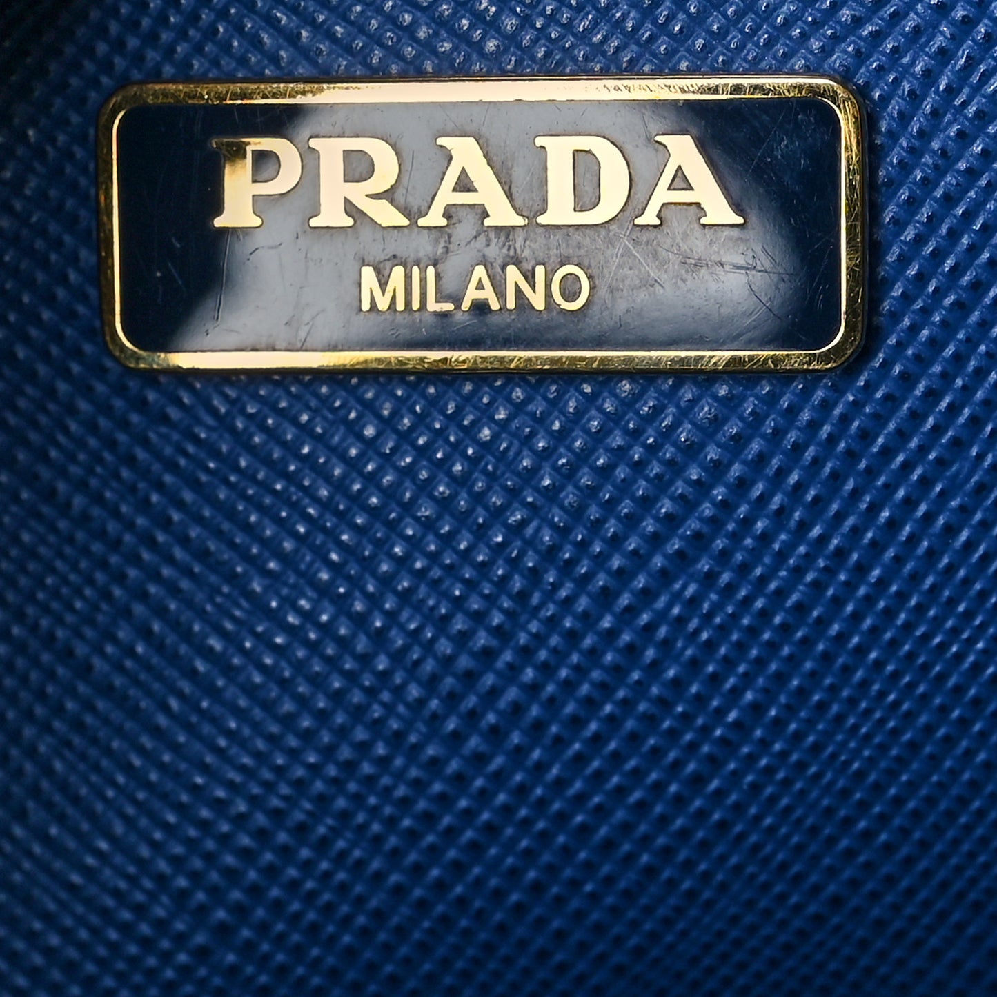 Saffiano Lux Mini Promenade Tote Azzurro