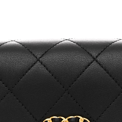 Chanel Lambskin Quilted Chain Infinity Waist Belt Bag Black 8 of 10