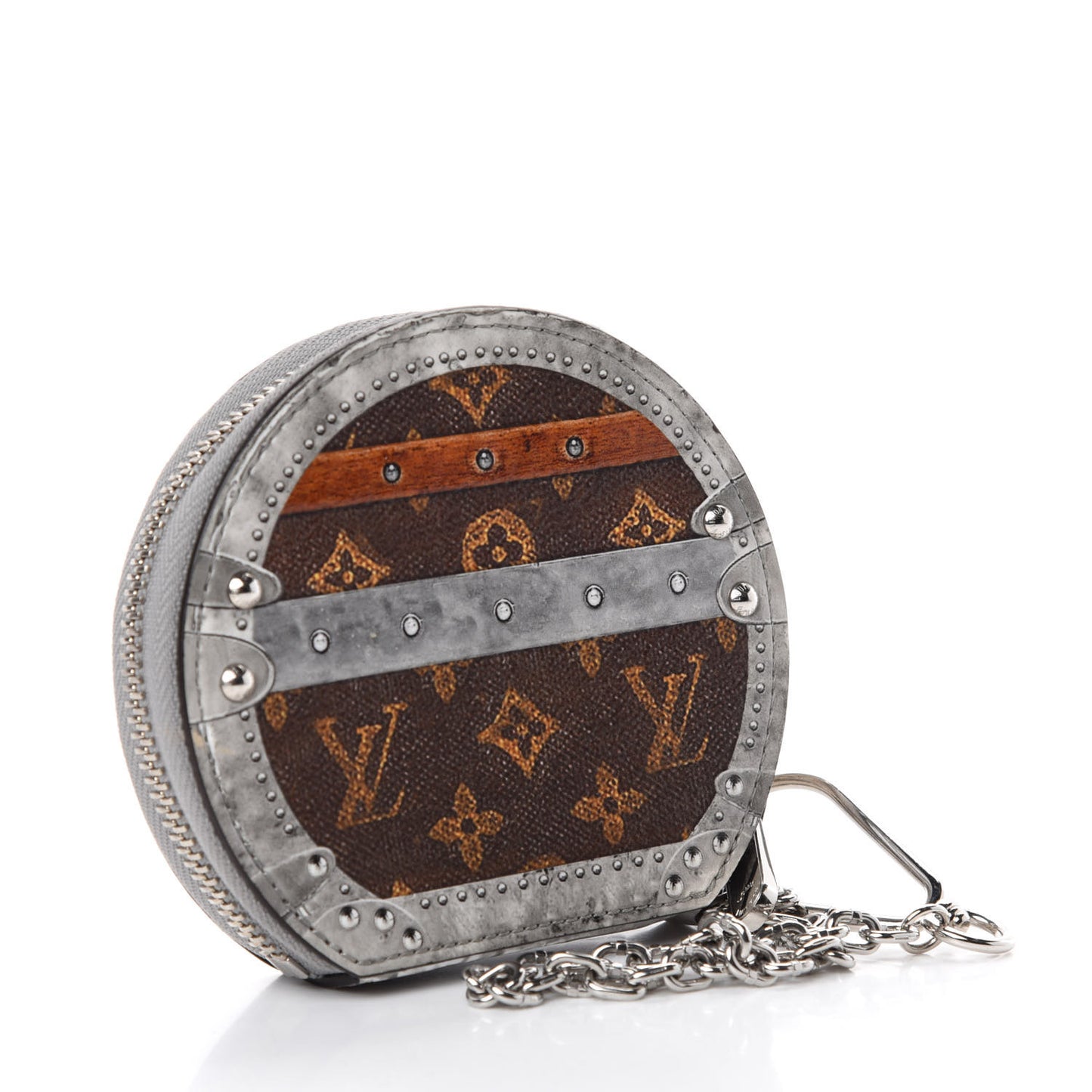 Transformed Monogram Time Trunks Micro Boite Chapeau Coin Purse Marron