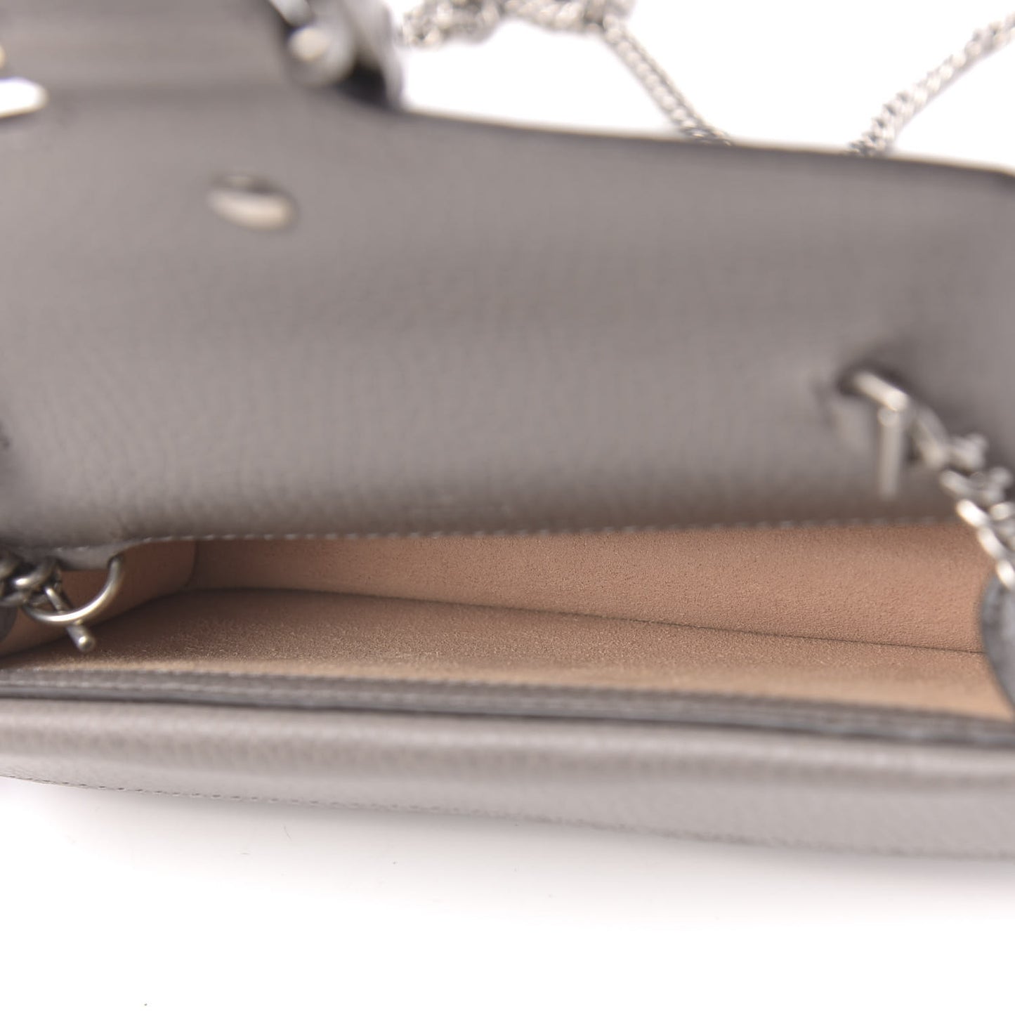 Dollar Calfskin Crystal Super Mini Dionysus Shoulder Bag Dusty Grey Black Diamond