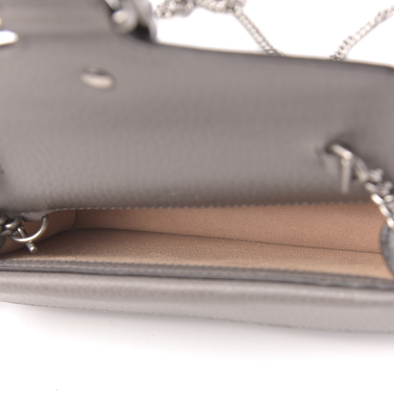 Gucci Dollar Calfskin Crystal Super Mini Dionysus Shoulder Bag Dusty Grey Black Diamond 5 of 10