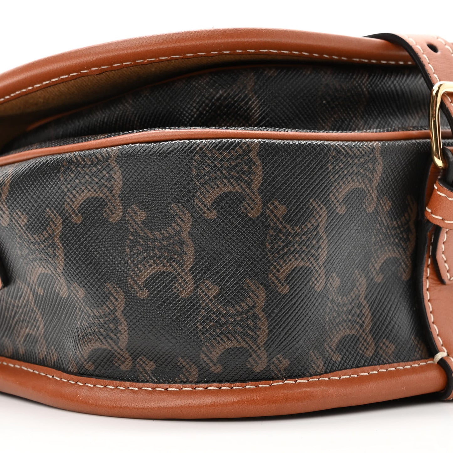 Triomphe Canvas Medium Folco Bag Tan