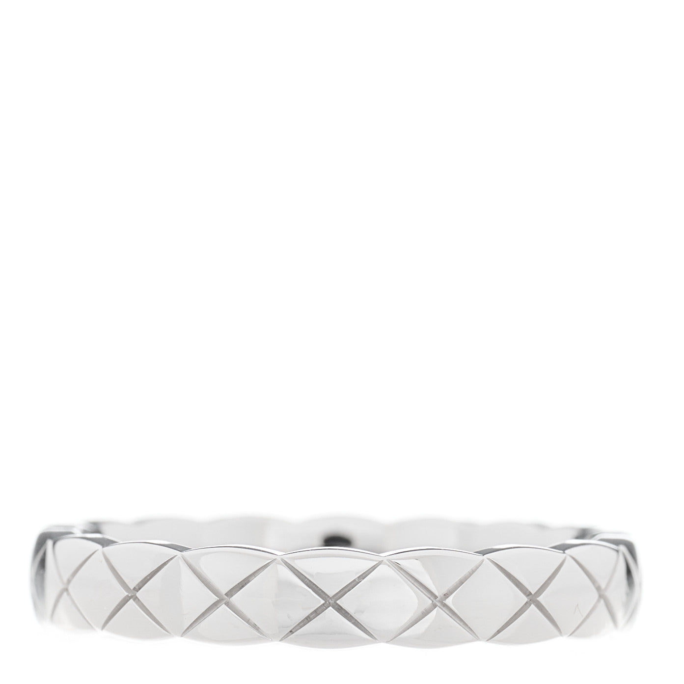Chanel 18K White Gold Mini Coco Crush Ring 51 5.75 1 of 4