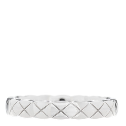 Chanel 18K White Gold Mini Coco Crush Ring 51 5.75 1 of 4