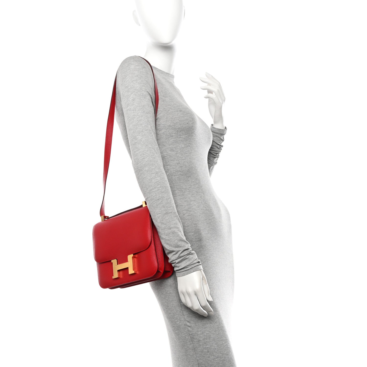 Hermes Epsom Constance 24 Rouge Casaque 3 of 11