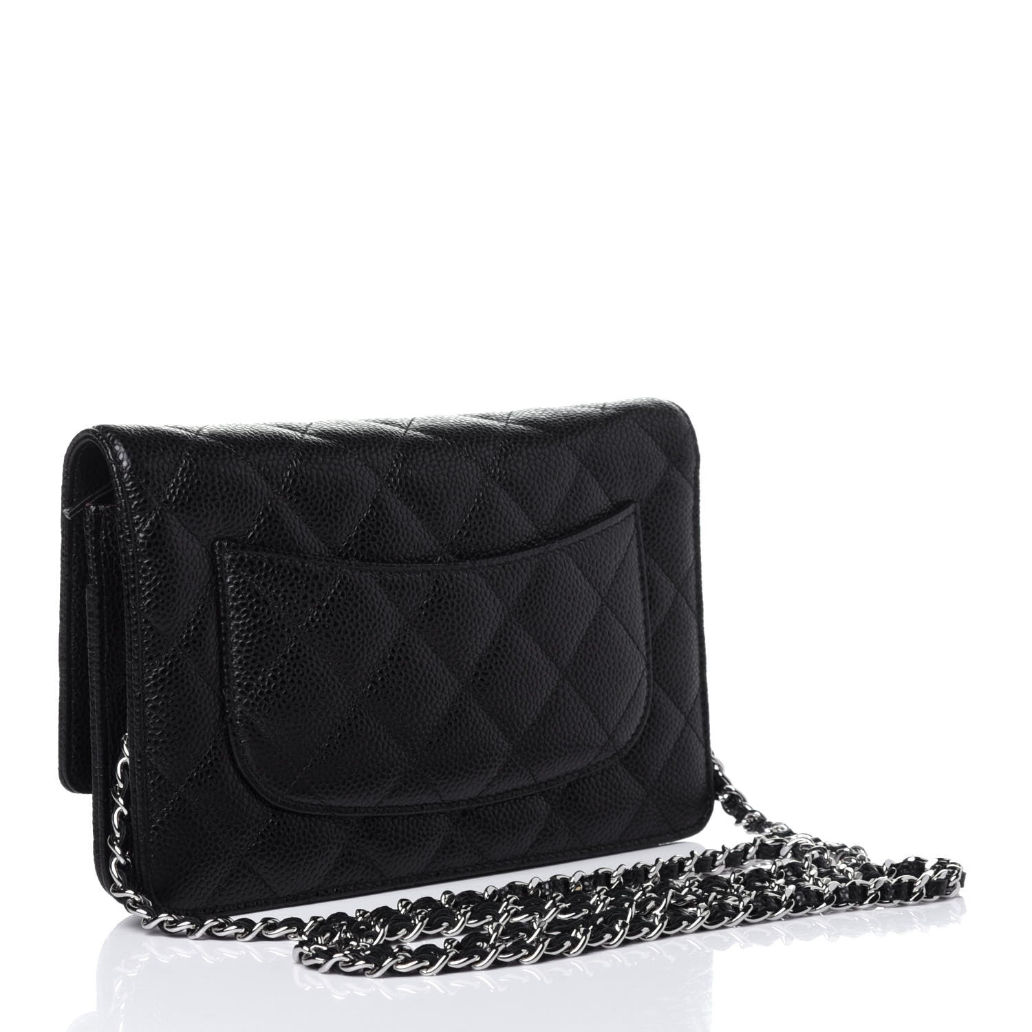 Chanel Caviar Quilted Wallet On Chain WOC Black 3 of 12
