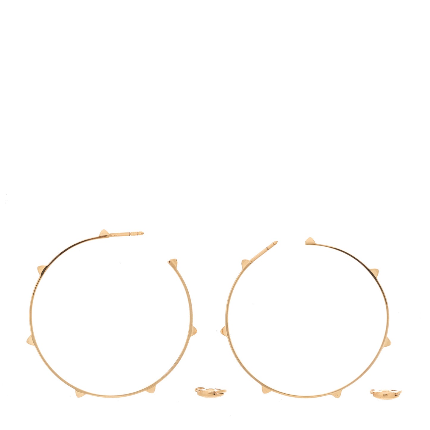 18K Rose Gold Mini Clous Hoop Earrings