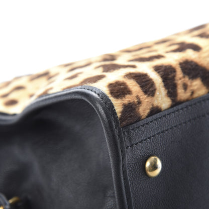 Saint Laurent Pony Hair Calfskin Leopard Print Medium Cabas Chyc Black 11 of 16