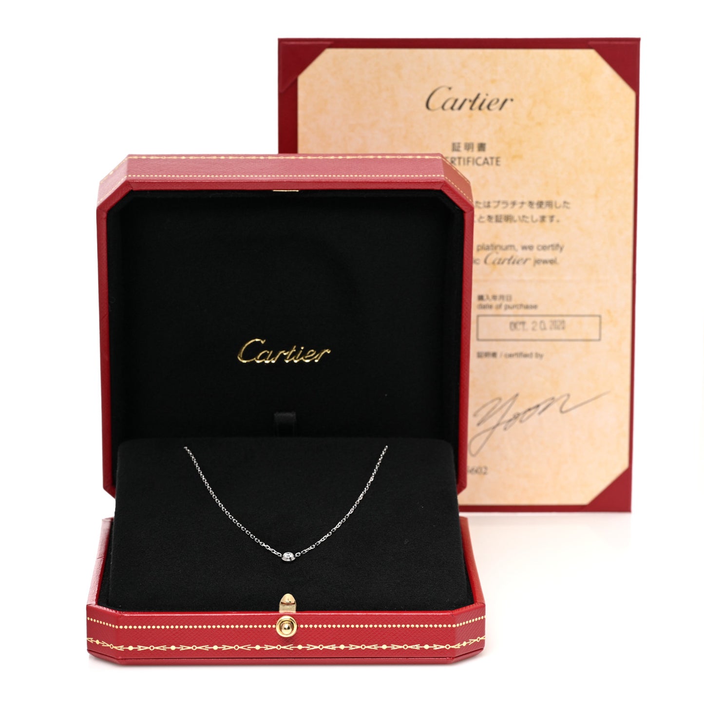 18K White Gold Diamond SM D'Amour Pendant Necklace