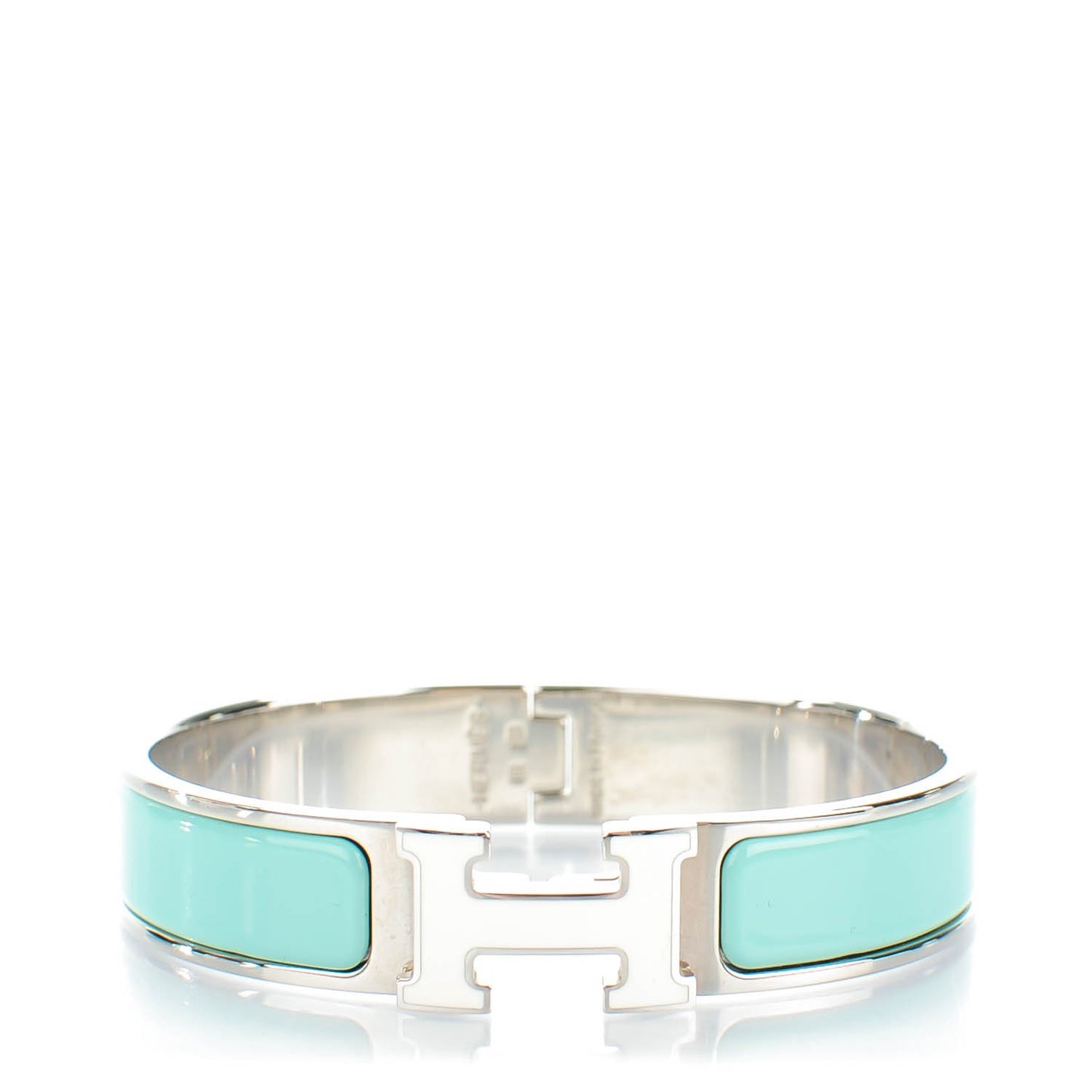 Enamel Clic Clac H Bracelet PM Lagon White