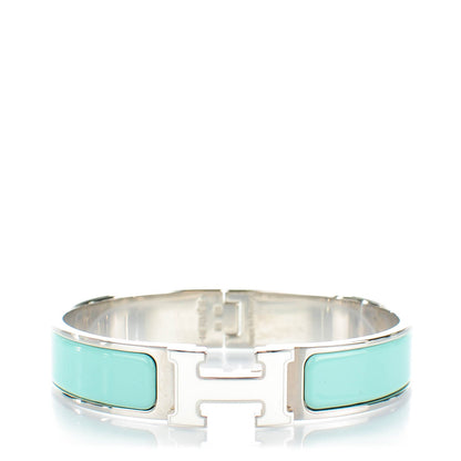 Hermes Enamel Clic Clac H Bracelet PM Lagon White 1 of 6