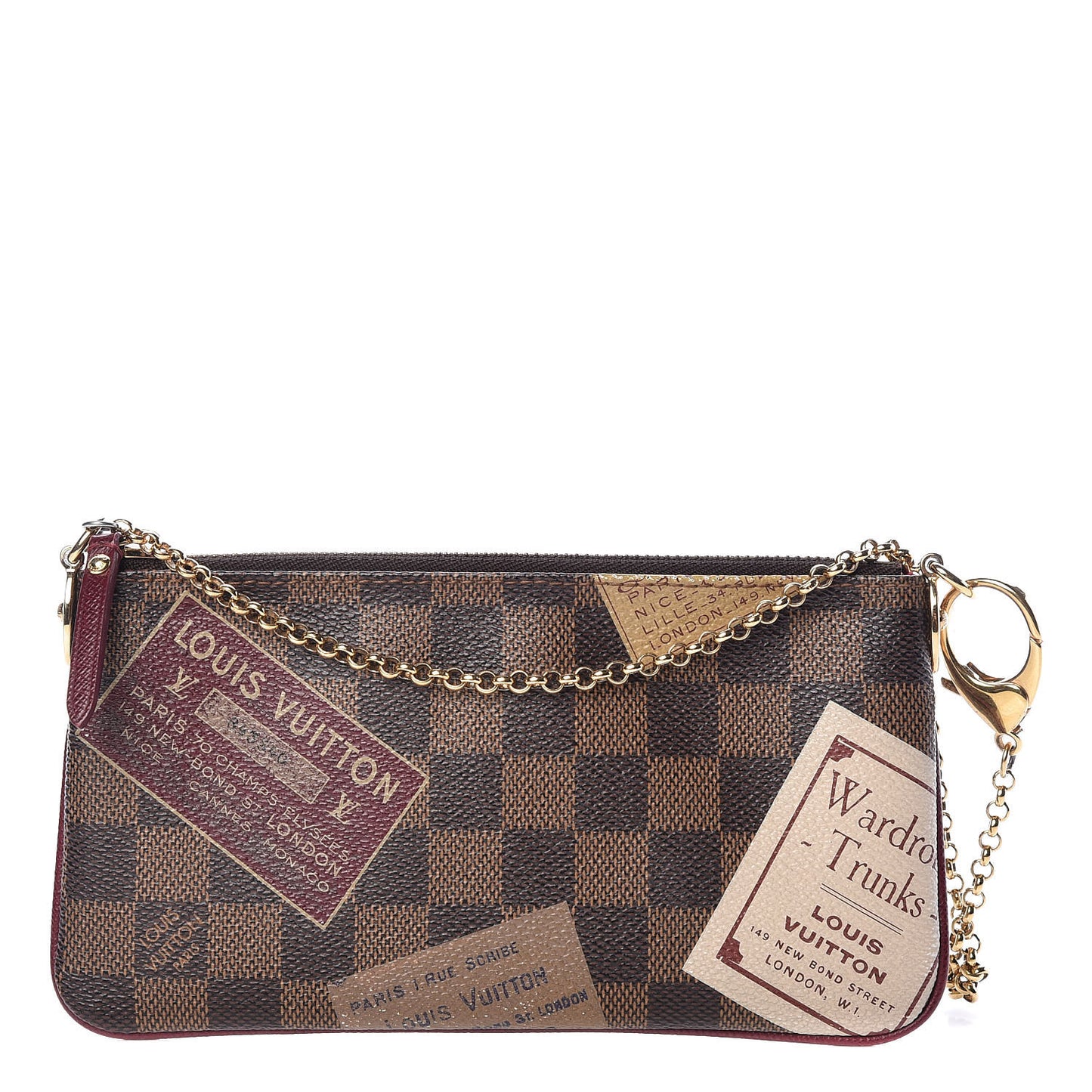 Damier Ebene Trunks Labels Pochette Milla MM