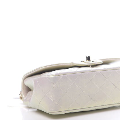 Chanel Iridescent Lambskin Quilted Mini Rectangular Flap Ivory 9 of 11