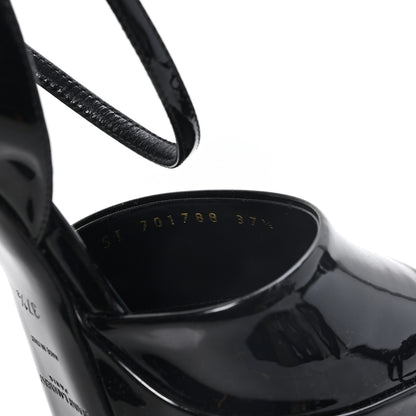 Saint Laurent Vernice Grupy Sexy 95 Tanouk Platform Sandals 37.5 Black 9 of 10