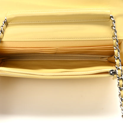 Chanel Patent CC Compact Wallet on Chain WOC Yellow 5 of 13