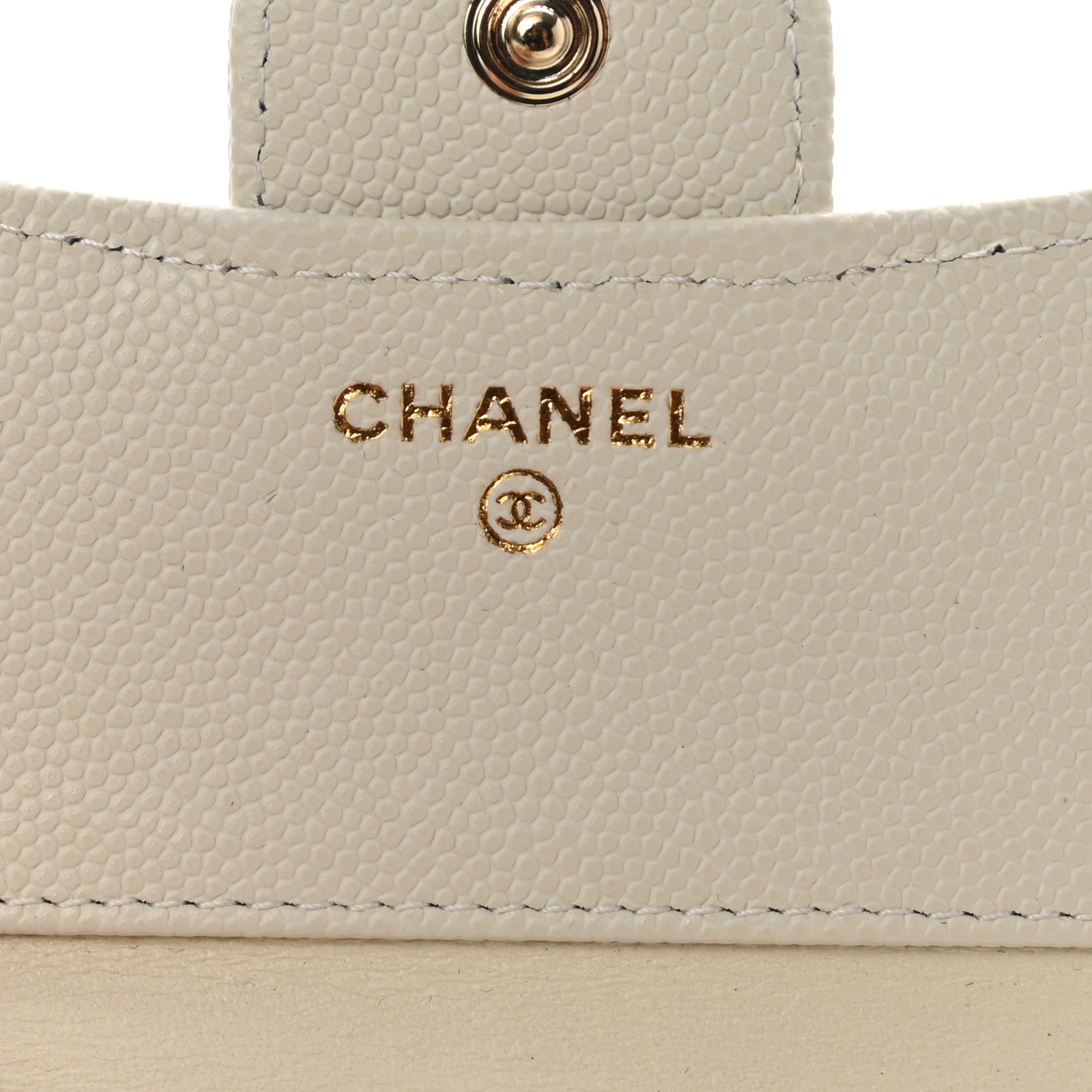 Chanel Caviar Quilted Compact Flap Wallet White 5 of 8